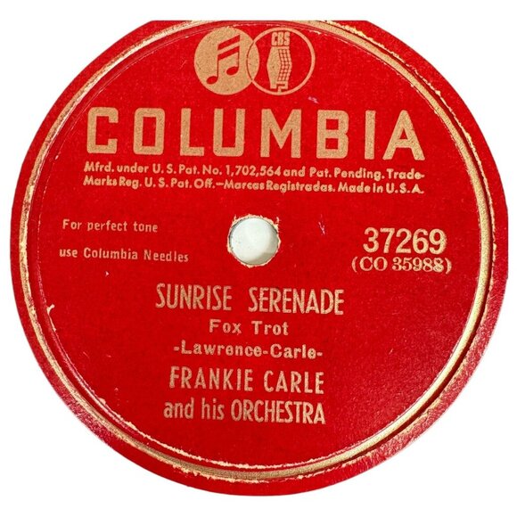 Frankie Carle - Sunrise Serenade / Carle Boogie - 37269 Columbia 78rpm Shellac - Picture 2 of 4